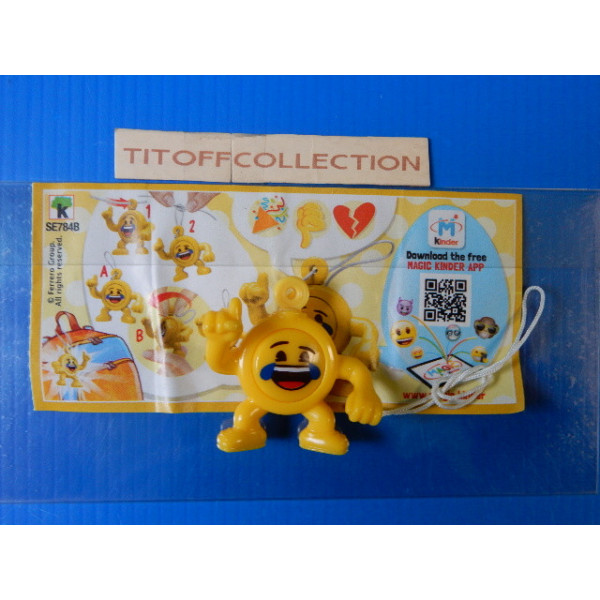 1 Figurine Kinder emoji emojoy  Se-2017-2018 avec 1 BPZ se784b